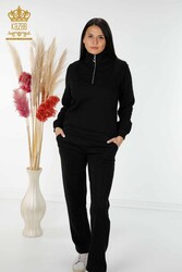 Scuba and Two Yarn Tracksuit Suit Stone Embroidered Women's Clothing Manufacturer - 17472 | Real Textile - Thumbnail