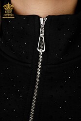 Scuba and Two Yarn Tracksuit Suit Stone Embroidered Women's Clothing Manufacturer - 17472 | Real Textile - Thumbnail