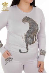 Scuba and Two Yarn Tracksuit Suit Tiger Pattern Women's Clothing Manufacturer - 16523 | Real Textile - Thumbnail