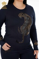 Scuba and Two Yarn Tracksuit Suit Tiger Pattern Women's Clothing Manufacturer - 16523 | Real Textile - Thumbnail