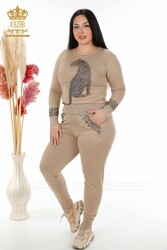 Scuba and Two Yarn Tracksuit Suit Tiger Pattern Women's Clothing Manufacturer - 16523 | Real Textile - Thumbnail