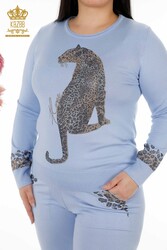 Scuba and Two Yarn Tracksuit Suit Tiger Pattern Women's Clothing Manufacturer - 16523 | Real Textile - Thumbnail