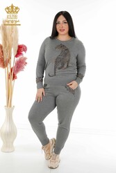 Scuba and Two Yarn Tracksuit Suit Tiger Pattern Women's Clothing Manufacturer - 16523 | Real Textile - Thumbnail