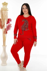 Scuba and Two Yarn Tracksuit Suit Tiger Pattern Women's Clothing Manufacturer - 16523 | Real Textile - Thumbnail