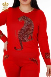 Scuba and Two Yarn Tracksuit Suit Tiger Pattern Women's Clothing Manufacturer - 16523 | Real Textile - Thumbnail