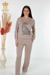 Scuba and Two Yarn Tracksuit Suit Tiger Pattern Women's Clothing Manufacturer - 17435 | Real Textile - Thumbnail