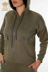 Scuba and Two Yarn Tracksuit Suit Zippered Women's Clothing Manufacturer - 17426 | Real Textile - Thumbnail