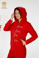 Scuba and Two Yarn Tracksuit Suit Zippered Women's Clothing Manufacturer - 17447 | Real Textile - Thumbnail