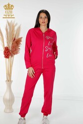 Scuba and Two Yarn Tracksuit Suit Zippered Women's Clothing Manufacturer - 17447 | Real Textile - Thumbnail