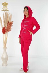 Scuba and Two Yarn Tracksuit Suit Zippered Women's Clothing Manufacturer - 17447 | Real Textile - Thumbnail