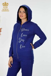 Scuba and Two Yarn Tracksuit Suit Zippered Women's Clothing Manufacturer - 17447 | Real Textile - Thumbnail