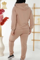 Scuba and Two Yarn Tracksuit Suit Zippered Women's Clothing Manufacturer - 17499 | Real Textile - Thumbnail