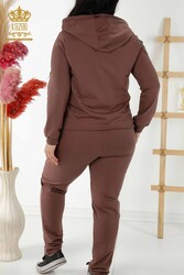 Scuba and Two Yarn Tracksuit Suit Zippered Women's Clothing Manufacturer - 17499 | Real Textile - Thumbnail