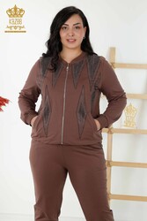 Scuba and Two Yarn Tracksuit Suit Zippered Women's Clothing Manufacturer - 17537 | Real Textile - Thumbnail