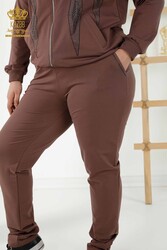 Scuba and Two Yarn Tracksuit Suit Zippered Women's Clothing Manufacturer - 17537 | Real Textile - Thumbnail