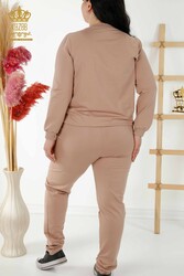 Scuba and Two Yarn Tracksuit Suit Zippered Women's Clothing Manufacturer - 17537 | Real Textile - Thumbnail