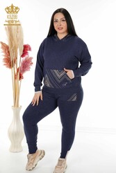 Scuba and Two Yarn Tracksuit Suit Hooded Women's Clothing Manufacturer - 16453 | Real Textile - Thumbnail