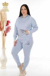 Scuba and Two Yarn Tracksuit Suit Hooded Women's Clothing Manufacturer - 16453 | Real Textile - Thumbnail