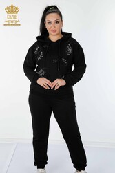 Scuba and Two Yarn Tracksuit Suit Hooded Women's Clothing Manufacturer - 17482 | Real Textile - Thumbnail