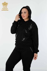 Scuba and Two Yarn Tracksuit Suit Hooded Women's Clothing Manufacturer - 17482 | Real Textile - Thumbnail