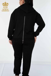 Scuba and Two Yarn Tracksuit Suit Hooded Women's Clothing Manufacturer - 17482 | Real Textile - Thumbnail