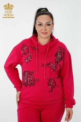 Scuba and Two Yarn Tracksuit Suit Hooded Women's Clothing Manufacturer - 17482 | Real Textile - Thumbnail