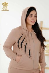 Scuba and Two Yarn Tracksuit Suit Hooded Women's Clothing Manufacturer - 17531 | Real Textile - Thumbnail