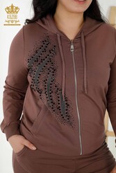 Scuba and Two Yarn Tracksuit Suit Hooded Women's Clothing Manufacturer - 17531 | Real Textile - Thumbnail