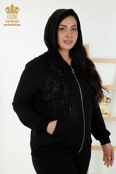 Scuba and Two Yarn Tracksuit Suit Hooded Women's Clothing Manufacturer - 17531 | Real Textile - Thumbnail