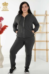 Scuba and Two Yarn Tracksuit Suit Hooded Women's Clothing Manufacturer - 17531 | Real Textile - Thumbnail