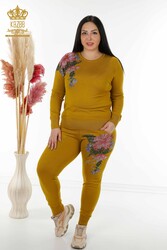 Scuba and Two Yarn Tracksuit Suit Floral Patterned Women's Clothing Manufacturer - 16522 | Real Textile - Thumbnail