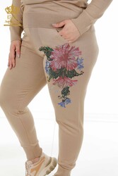 Scuba and Two Yarn Tracksuit Suit Floral Patterned Women's Clothing Manufacturer - 16522 | Real Textile - Thumbnail