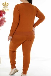 Scuba and Two Yarn Tracksuit Suit Stone Embroidered Women's Clothing Manufacturer - 16273 | Real Textile - Thumbnail