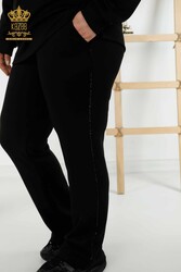 Scuba ve İki İplikten Üretilen Eşofman Takım Cep Taş İşlemeli Kadın Giyim Üreticisi - 20398 | Reel Tekstil - Thumbnail