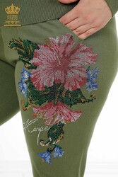 Scuba ve İki İplikten Üretilen Eşofman Takım Çiçek Desenli Kadın Giyim Üreticisi - 16522 | Reel Tekstil - Thumbnail