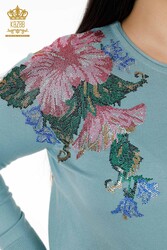 Scuba ve İki İplikten Üretilen Eşofman Takım Çiçek Desenli Kadın Giyim Üreticisi - 16522 | Reel Tekstil - Thumbnail