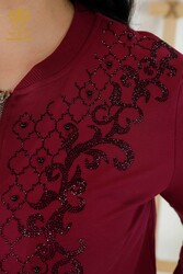 Scuba ve İki İplikten Üretilen Eşofman Takım Desenli Taş İşlemeli Kadın Giyim Üreticisi - 17529 | Reel Tekstil - Thumbnail