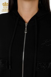 Scuba ve İki İplikten Üretilen Eşofman Takım Fermuarlı Kadın Giyim Üreticisi - 17426 | Reel Tekstil - Thumbnail