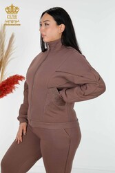 Scuba ve İki İplikten Üretilen Eşofman Takım Fermuarlı Kadın Giyim Üreticisi - 17470 | Reel Tekstil - Thumbnail
