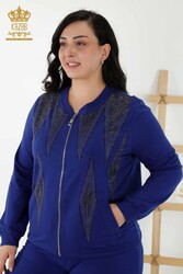 Scuba ve İki İplikten Üretilen Eşofman Takım Fermuarlı Kadın Giyim Üreticisi - 17537 | Reel Tekstil - Thumbnail
