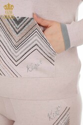 Scuba ve İki İplikten Üretilen Eşofman Takım Kapüşonlu Kadın Giyim Üreticisi - 16453 | Reel Tekstil - Thumbnail