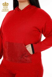 Scuba ve İki İplikten Üretilen Eşofman Takım Kapüşonlu Kadın Giyim Üreticisi - 16501 | Reel Tekstil - Thumbnail