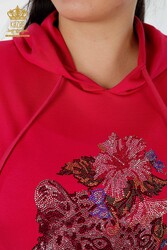 Scuba ve İki İplikten Üretilen Eşofman Takım Kapüşonlu Kadın Giyim Üreticisi - 17480 | Reel Tekstil - Thumbnail