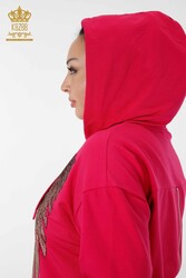 Scuba ve İki İplikten Üretilen Eşofman Takım Kapüşonlu Kadın Giyim Üreticisi - 17481 | Reel Tekstil - Thumbnail