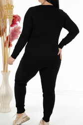 Scuba ve İki İplikten Üretilen Eşofman Takım Taş İşlemeli Kadın Giyim Üreticisi - 16273 | Reel Tekstil - Thumbnail