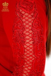 Scuba ve İki İplikten Üretilen Eşofman Takım Taş İşlemeli Kadın Giyim Üreticisi - 16526 | Reel Tekstil - Thumbnail