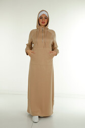 Scuba ve İki İplikten Üretilen Tesettür Elbise Kapüşonlu Kadın Giyim Üreticisi - | Reel Tekstil - Thumbnail