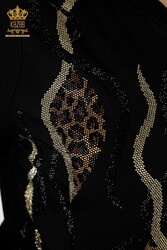 سكوبا و 2 بدلة رياضية بخيطين ليوبارد ستون مطرزة مُصنِّع ملابس نسائية - 17540 | نسيج حقيقي - Thumbnail