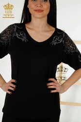 Blusa Producida en Tela Viscosa Con Cuello en V Fabricante de Ropa de Mujer - 79054 | Textiles reales - Thumbnail