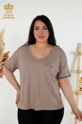 Blusa Con Cuello en V Fabricante de Ropa de Mujer con Tela Viscosa - 79297 | Textiles reales - Thumbnail